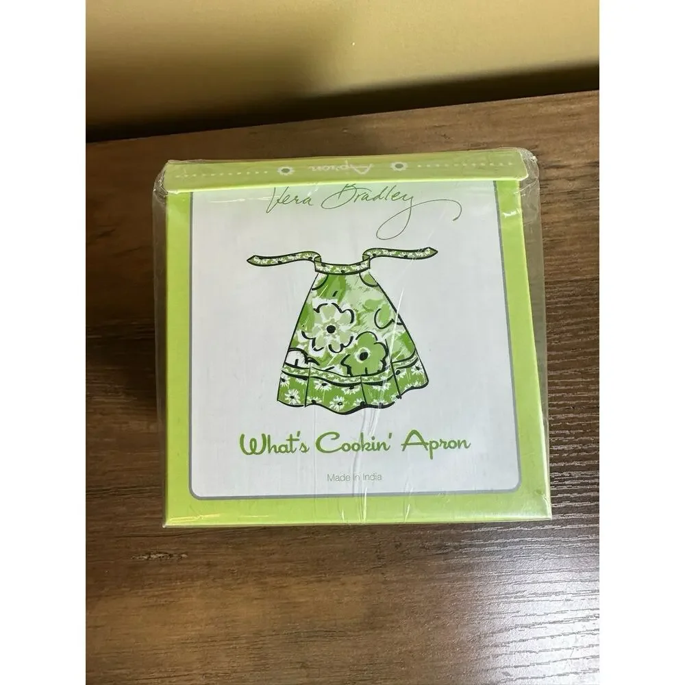 Vera Bradley Whats Cookin Apron Portobello Road‎ Floral Green Gift Box 12517-131